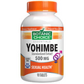 Botanic Choice Yohimbe Standardized Extract 500 Mg. Sexual Herbal Supplement,
