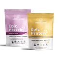Sprout Living Epic Protein Bundle - Vanilla Lucuma & Pro Collagen (20g Organic Plant-Based Protein Powder, Vegan, Gluten Free, Superfoods) | 1lb, 12 Servings