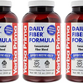 Yerba Prima Daily Fiber Formula 12 oz (3 Pack) - Soluble & Insoluble Dietary Fiber Supplement - Colon Health - Vegan, Non-GMO, Gluten-Free