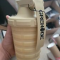 Grenade Shaker Blender Mixer Bottle 20 oz Desert Tan 600mL Dry Compartment