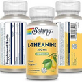 SOLARAY L-Theanine 200 mg Chewable - 30 Count Lemon-Lime Flavor