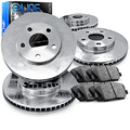 R1 Concepts Front Rear Brakes and Rotors Kit |Front Rear Brake Pads| Brake Rotors and Pads| Ceramic Brake Pads and Rotors |fits 2014-2015 Mercedes-Benz CLA250