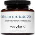 Weyland Brain Nutrition: Lithium Orotate 20mg (1 Bottle), 60 Vegetarian Capsules