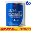6x AMADO Silver Collagen Plus Calcium Vitamin C K2 D3 Bones Teeth Strong 100g.