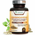 Nature's Nutrition Ashwagandha Root Powder, 1300mg, 120 Capsules