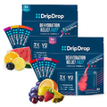 DripDrop Hydration - Electrolyte Powder Packets - Watermelon, Berry, Lemon, Orange, Fruit Punch, Grape, Strawberry Lemonade, Cherry - 64 Count