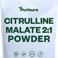 Purisure Citrulline Malate 2:1 Powder, 1 kg, Citrulline Supplement and Citrulline Nitrate for Strength Performance and Energy, Pre-Workout L Arginine L Citrulline Supplement Powder, 334 Servings