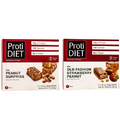 ProtiDIET - High Protein Healthy Snack Bars 2 Pack, Peanut Surprise and Old Fashion Strawberry Peanut, Gluten Free, Low Carb, Ideal Protein Compatible, 7 Servings Per Box