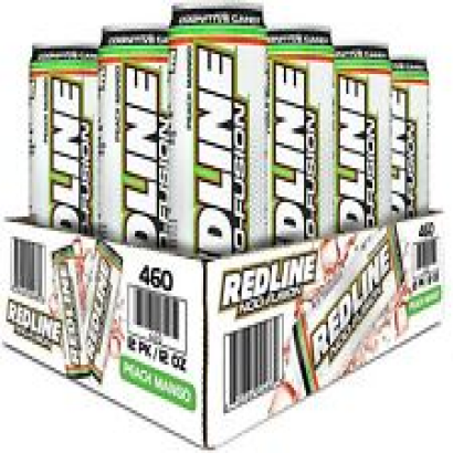 VPX | Redline NOO Fusion - Carbonated Drink, Pre-Workout Energy | PEACH MANGO
