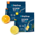 DripDrop Hydration - Electrolyte Powder Packets - Lemon & Orange Citrus Bundle - 64 Count
