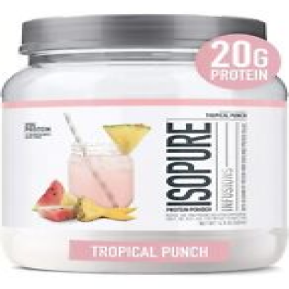 Isopure Infusions Tropical Punch Whey Protein Isolate 14.1 Oz  New