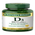Nature's Bounty Vitamin D3 25 mcg 1000 IU 350 Rapid Release Softgels