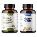 Heart Health + Kidney Health Support Bundle Kidney Detox Blood Pressure Support