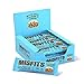Misfits Vegan Protein Bar, High Protein, Low Sugar, Gluten Free, Plant Based Protein Bar, 12 Pack (Cookies And Cream)