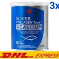 3x AMADO Silver Collagen Plus Calcium Vitamin C K2 D3 Bones Teeth Strong 100g.