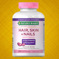 Nature's Bounty Hair, Skin and Nails, 250 Softgels Multivitamin 5000 mcg Biotin