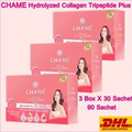 3Big Box 90Sachet CHAME Hydrolyzed Collagen Tripeptide Plus Anti-Wrinkle 10000mg