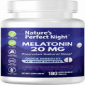Nature's Perfect Night Melatonin 20mg 180 Quick Dissolve Tablets Natural Vegan