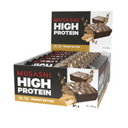 New Musashi High Protein Bar Milk Peanut Butter 90g X 12 Bars
