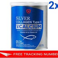 2x AMADO Silver Collagen Plus Calcium Vitamin C K2 D3 Bones Teeth Strong 100g.