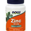 NOW FOODS ZINK 50 MG 100 TABLETS