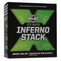 PMD Sports Six Week Inferno Stack - Maximum Strength Fat Burner and CLA Omega Fatty Acid to Lose Fat Fast and Increase Muscle Tone - Arsenal X Inferno/120 Liquid Gels, Omega Cuts Elite/180 Softgels