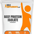 BULKSUPPLEMENTS.COM Beef Protein Isolate Powder - Lactose Free Protein Powder, Beef Protein Powder - Unflavored & Gluten Free, 30g per Serving, 100g (3.5 oz) (Pack of 1)
