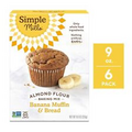 Simple Mills Almond Flour Mix, Banana Muffin & Bread, 9 Ounce (Pack of 6)