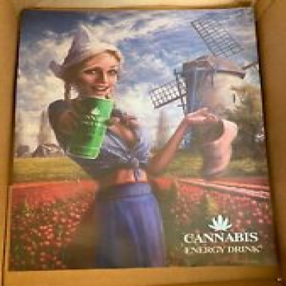 Cannabis Energy Drink Amsterdam’s Coolest Energy Drink 16 1/2 x 11 5/8 Poster