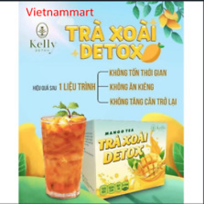 1x Giam Can Mango Kelly Detox Herbal Tea - Weight Loss, Slim Body