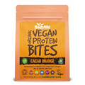 BodyMe Organic Vegan Protein Bites | Raw Cacao Orange | 1.1lb 500g | 100 Bites | with 3 Plant Proteins