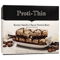 Proti-Thin Vanilla Chocolate Protein Bars, 15g Protein, Low Calorie, Very Low Carb (VLC), Low Fat, High Fiber Snack Bar, KETO Diet Friendly, Ideal Protein Compatible, No Gluten Ingredients, 7/Box