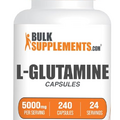 BULKSUPPLEMENTS.COM L-Glutamine Capsules - Glutamine Supplement, L Glutamine 5000mg, L Glutamine Pills - Gut Health, Gluten Free, 10 Capsules per Serving, 240 Capsules (Pack of 1)