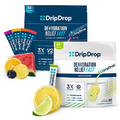 DripDrop Hydration - Electrolyte Powder Packets - Watermelon, Berry, Orange, Lemon & Zero Sugar Lemon Lime - 64 Count