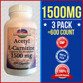 3 Pak Acetyl L-Carnitine 1500mg Energy-Chronic Fatigue-Focus- Anti Aging =600Cap