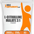 BulkSupplements.com L-Citrulline Malate 2:1 Powder - L Citrulline Malate Supplement, Citrulline Malate Powder - Unflavored & Gluten Free - 3g per Servings, 250g (8.8 oz) (Pack of 1)