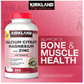 Kirkland Calcium Citrate 500 mg Magnesium and Zinc Vitamin D3 500 Tablets
