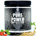 Pre Workout, Best All Natural PreWorkout Supplement. Pure Power, Healthy Pump, Clean, Keto Vegan, Paleo, No Sugar Pre Work Out Powder for Men & Women, Strength & Energy - 315g Unflavored