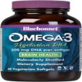 BlueBonnet Natural Omega-3 Vegetarian DHA Vegetarian Softgels, 200 mg, 60...
