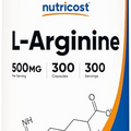 Nutricost L-Arginine 500mg, 300 Capsules - Gluten Free and Non-GMO