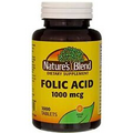 Folic Acid 1000 mcg 1000 Tabs By Nature's Blend
