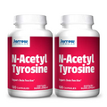 Jarrow Formulas N-Acetyl Tyrosine 350 mg - 120 Capsules, Pack of 2 - Supports Brain Function - Contains Vitamin B6 for Amino Acid Metabolism - 240 Total Servings