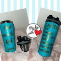 stainless steel work out shaker bottle