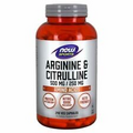 Arginine Citrulline 500 mg 240 Veg Caps By Now Foods