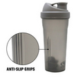 new  Athletic Works 24oz Gray Protein Drink Shaker Bottle W/Mixing Ball grey