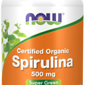 NOW Foods Spirulina 500 mg Organic 500 Tablets gamma-linolenic acid 04/2026EXP