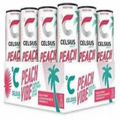 Celsius Peach Vibe 12 fl oz Limited Edition Sparkling Fitness Energy Drink with