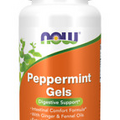 NOW Foods Peppermint Gels 90 Softgels Digestive Ginger Fennel Oils 07/2025EXP
