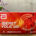 Iberet Folic 500 For Anemia 30's Tablets EXPRESS SHIPPING