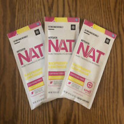 Pruvit Keto OS NAT  Therapeutic Ketones Raspberry Lemonade Caffeine Free 3 Pack